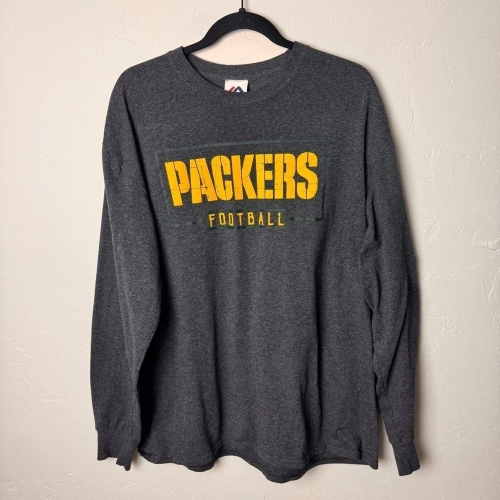 Majestic Green Bay Packers Football long sleeve shirt XL - Picture 2 of 6
